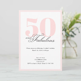 50 & Fabulous 50th Birthday Invitation Kaart