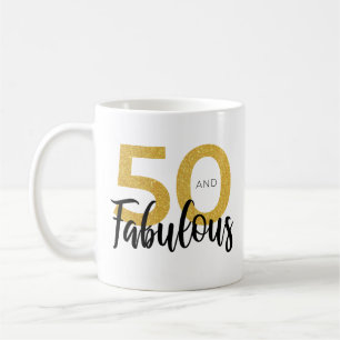 50 + Fabulous 50th Birthday Party Gift Koffiemok