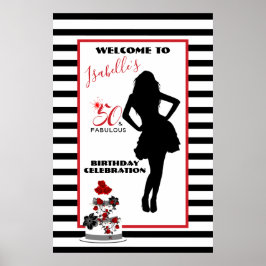 50 & FABULOUS 50th Birthday Party Welcome Sign Poster