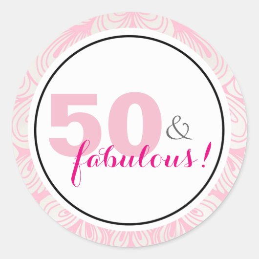 50 & Fabulous 50th Birthday Stickers (Voorkant)