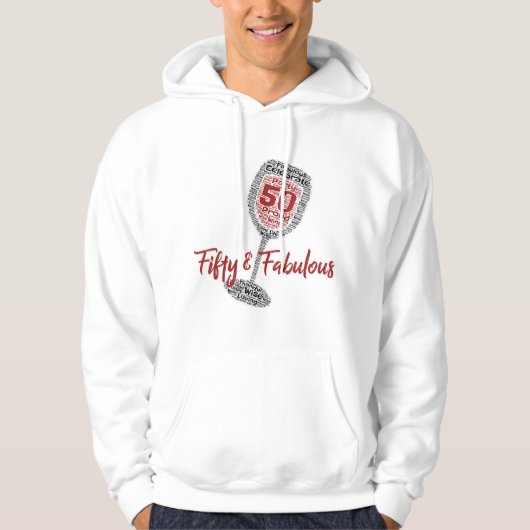 50 & Fabulous 50th Birthday Wine Glass Shirt for W (Voorkant)