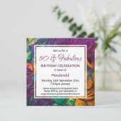 50 & Fabulous Abstract PAARS Aangepaste verjaardag Kaart (Staand voorkant)