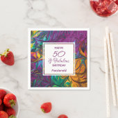 50- & Fabulous Abstract PAARS papier voor aangepas Servet (Insitu)