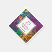 50- & Fabulous Abstract PAARS papier voor aangepas Servet (Hoek)