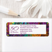 50 & Fabulous Abstract PAARS Return-adres Etiket (Insitu)