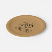 50, FABULOUS! Aztec Gold 50e verjaardag Papieren Bordje (Gekanteld)