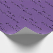 50- & Fabulous Birthday Black-papier voor ompakken Cadeaupapier (Hoek)