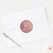 50 Fabulous Birthday Classic Round Sticker (Envelop)