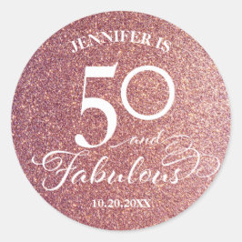 50 Fabulous Birthday Classic Round Sticker