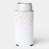 50 & Fabulous Birthday Elegant Pink Gold Confetti Seltzer Blikjeskoeler (Seltzer Achterkant)