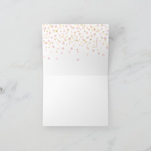 50 & Fabulous Birthday Festive Gold Pink Canvas ta Bedankkaart (Binnen)