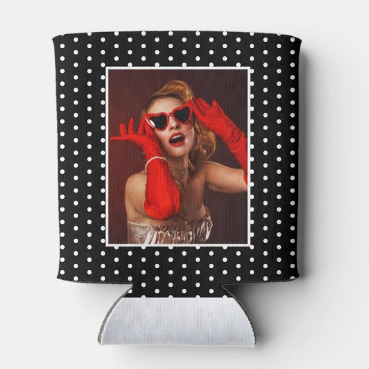 50 & Fabulous Birthday Foto 50th Party BLK White Blikjeskoeler (Achterkant)