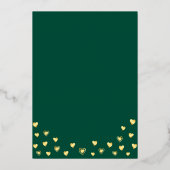 50 & Fabulous Birthday Foto Emerald Green & Gold Folie Uitnodiging (Achterkant)