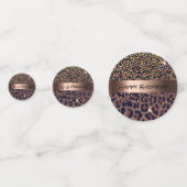 50 & Fabulous Birthday leopard patroonbeglazing Confetti (Voorkanten)