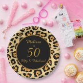 50 Fabulous Birthday Leopard Print Paper Bord (Feest)