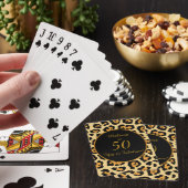 50 Fabulous Birthday Leopard Print  Pokerkaarten (Insitu)