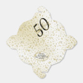 50- & Fabulous Birthday Party Black/Gold-boodschap Bedankdoosjes (Uitgevouwen)