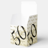 50- & Fabulous Birthday Party Black/Gold-boodschap Bedankdoosjes (Geopend)