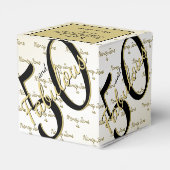 50- & Fabulous Birthday Party Black/Gold-boodschap Bedankdoosjes (Achterkant)