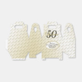 50- & Fabulous Birthday Party Black/Gold-boodschap Bedankdoosjes (Uitgevouwen)