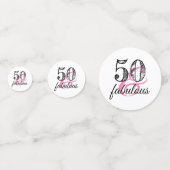 50 & Fabulous Birthday Party Confetti (Voorkanten)
