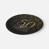 50 & Fabulous Birthday Party | Elegant 50e goud Papieren Bordje (Gekanteld)