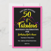 50 & Fabulous Birthday Party Invitation - Save The Date (Voorkant)