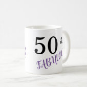 50 & Fabulous Birthday Party Koffiemok (Voorkant rechts)