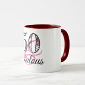 50 & Fabulous Birthday Party Mok (Voorkant rechts)