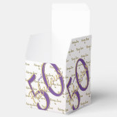 50 & Fabulous Birthday Party Paars/Gold Message Bedankdoosjes (Geopend)