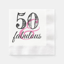 50- & Fabulous Birthday Party Paper Servet