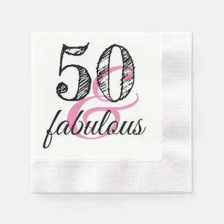 50- & Fabulous Birthday Party Paper Servet