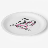 50 & Fabulous Birthday Party Papieren Bordje (Gekanteld)