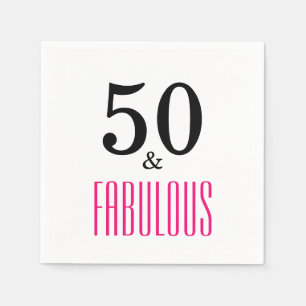50 & Fabulous Birthday Party Servet