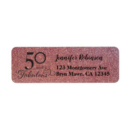 50 Fabulous Birthday Return Address Label