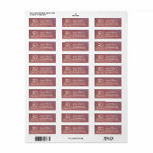 50 Fabulous Birthday Return-adres Etiket (Full Sheet)