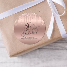 50 Fabulous Birthday Roos Gold Glitter Gepersonali