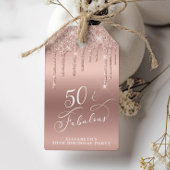 50 Fabulous Birthday Roos Gold Glitter Hartelijk d Cadeaulabel