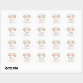 50 & Fabulous Birthday Roos Goud Roze Bloemen Ronde Sticker (Vel)