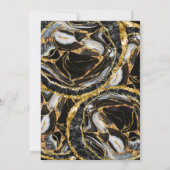 50 & Fabulous Black en Gold 50e verjaardag Kaart (Achterkant)