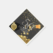 50 & Fabulous Black Gold Champagne 50e verjaardag Servetten (Hoek)