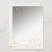 50 & Fabulous Black Gold Glam Birthday Invitation Kaart (Achterkant)