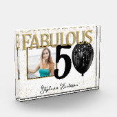50 & Fabulous Black Gold Glam Photo Block Fotoblokken (Links)