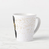 50 & Fabulous Black Gold Glam Small Latte Mok (Rechterhoek)