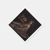 50 Fabulous Black Gold Glitter Sparkle 50 Servet (Hoek)