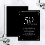 50 & Fabulous Black Roos Gold Calligraphy Birthday Folie Uitnodiging<br><div class="desc">Het is je speciale verjaardag, en het is tijd om te vieren! Wil je de beste baard in de stad gooien? Zorg ervoor dat het met de hoogste stijl van start gaat met deze uitnodiging voor '50' en 'Fabulous Black' en 'Real Roos Gold Foil'. Het zal zeker de toon zetten...</div>