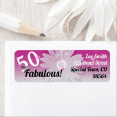 50 & Fabulous black, roze, wit met sterren & madel Etiket (Insitu)