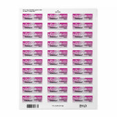 50 & Fabulous black, roze, wit met sterren & madel Etiket (Full Sheet)