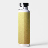 50 & Fabulous Black Script Faux Gold Foil textuur Waterfles (Rechts)