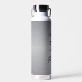 50 & Fabulous Black Script Faux Silver Foil Waterfles (Voorkant)